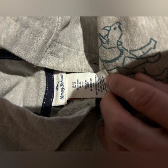 Tommy bahama hooded lightweight long sleeved top made two piece dinosaur - Picture 2 of 3